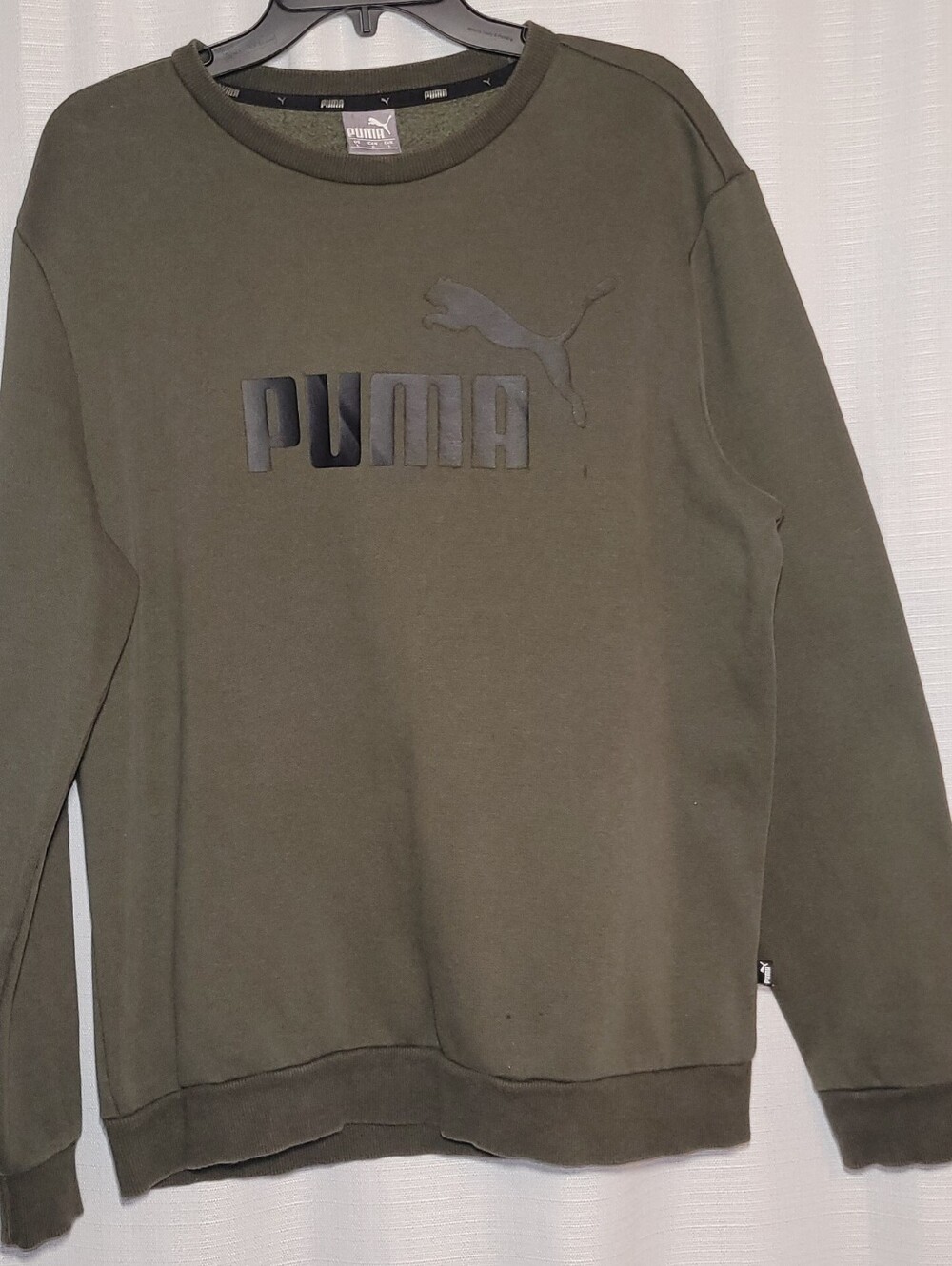 Puma Olive Green Sweatshirt Lg